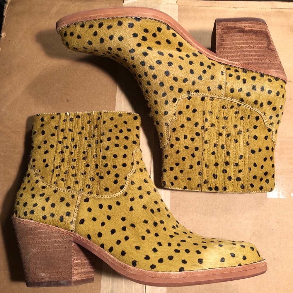 Madewell animal print booties